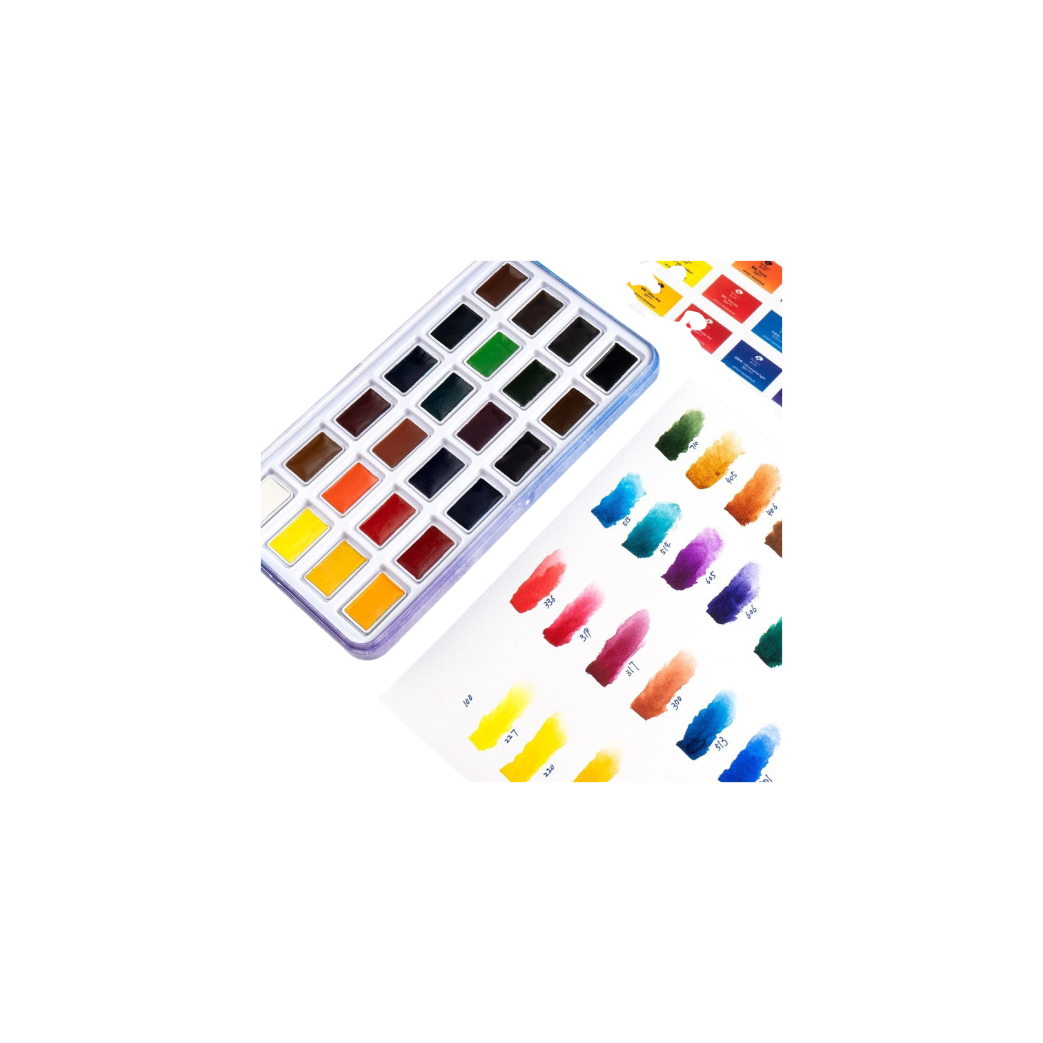 Paul Rubens Watercolor Paint Set Full Pan, 24 Vivid Colors