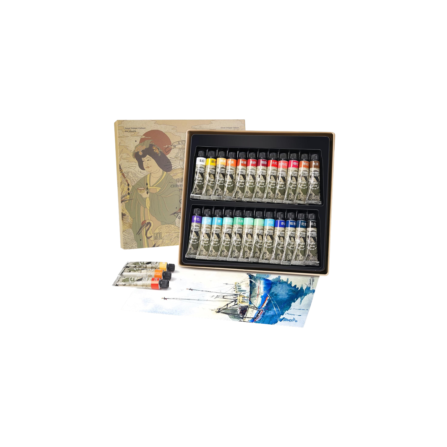  Traditional Chinese Watercolor Paint Tubes