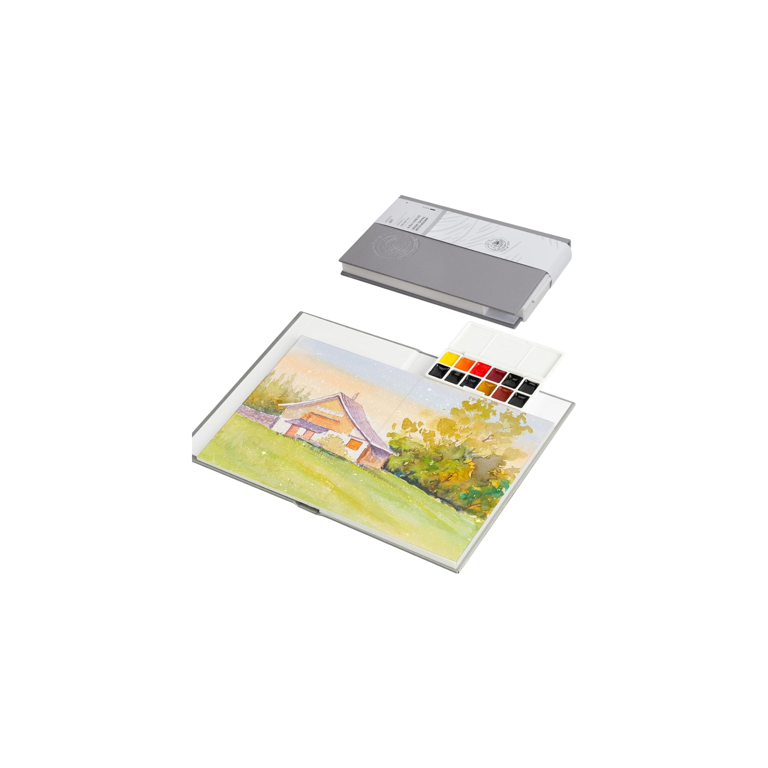 Paul Rubens Travel Watercolor Sketchbook with 12 Water color
